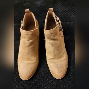 Womens Booties, tan, size 8, used.